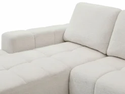 Outlet Vente-unique Sofá rinconera izquierda convertible en chenilla KOUMALO Beige