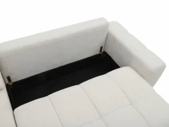 Outlet Vente-unique Sofá rinconera izquierda convertible en chenilla KOUMALO Beige