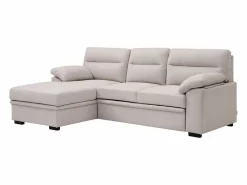 New Vente-unique Sofá rinconera izquierda convertible de tela ULENIO Beige