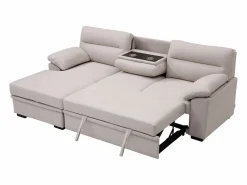 New Vente-unique Sofá rinconera izquierda convertible de tela ULENIO Beige
