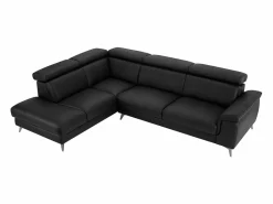 Vente-unique Sofá rinconera izquierda de piel con reposacabezas amovibles MARAMBA