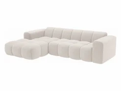 Hot Maison Céphy Sofá rinconera izquierda en chenilla CALESO de Beige