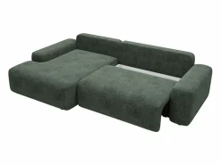 New Vente-unique Sofá rinconera izquierda en tela texturizada DAVISO Verde
