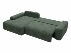 New Vente-unique Sofá rinconera izquierda en tela texturizada DAVISO Verde