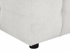 Clearance Vente-unique Sofá rinconera izquierda en tela bouclé marfil LERICI de Pascal Morabito Blanco