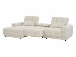 Hot Vente-unique Sofá rinconera izquierda relax eléctrico en tela texturizada DOREA de Pascal Morabito Beige
