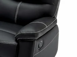Sale Vente-unique Sofá rinconera izquierda relax de piel sintética de color CANBY Negro