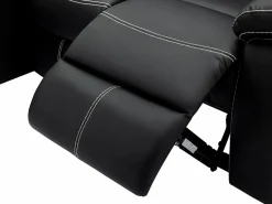 Sale Vente-unique Sofá rinconera izquierda relax de piel sintética de color CANBY Negro