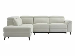 Vente-unique Sofá rinconera izquierda relax eléctrico de tela MAKORO