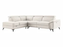 Discount Vente-unique Sofá rinconera izquierda relax eléctrico en tejadas jaspeadas CADILO Beige