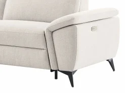 Discount Vente-unique Sofá rinconera izquierda relax eléctrico en tejadas jaspeadas CADILO Beige