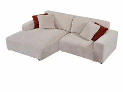 Best Sofá rinconera izquierda y puf de pana TIRONO de Sofá Modular