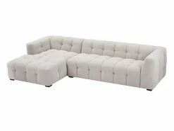 Vente-unique Sofá rinconera izquierda y chaise longe de tela DILOME de Pascal Morabito