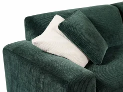 Best Sofá rinconera izquierda y chaise longue de pana - Verde bosque - TIRONO de Sofá Modular