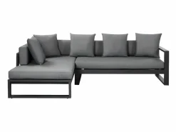 Discount Sofá rinconera jardín aluminio - Antracita - MOLOKAI Salones De Jardín
