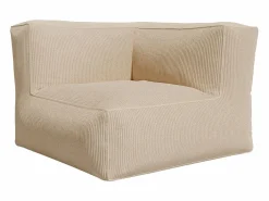 Vente-unique Sofá rinconera modular con puf de pana NOUMARA