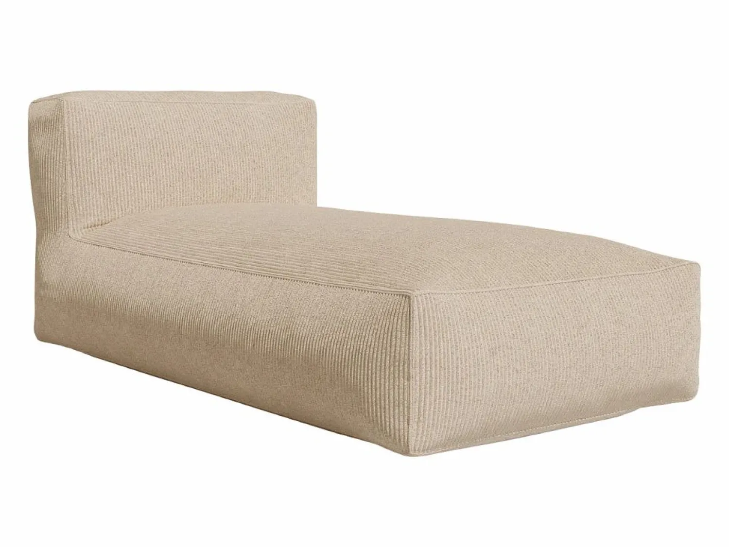 Vente-unique Sofá rinconera modular con puf de pana NOUMARA