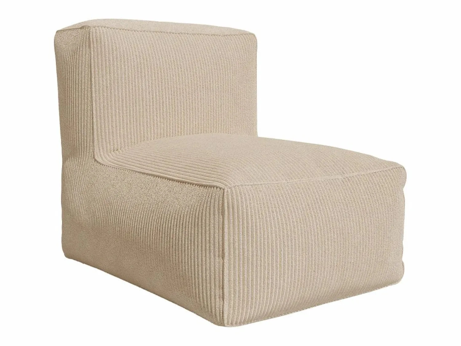 Vente-unique Sofá rinconera modular con puf de pana NOUMARA
