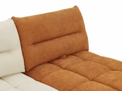 Outlet Sofá rinconera modular con respaldo avanzado-retrocedido en tela beige y terracota APOLIU Sofá Modular