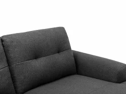 Vente-unique Sofá rinconera (ángulo derecho) relax eléctrico de tela capitoné NERUDA