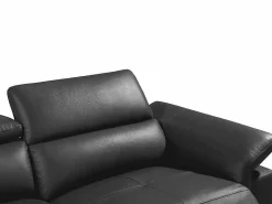 Discount Sofá rinconera ángulo izdo eléctrico piel gris PASCALINE Sofá De Piel|Sofá Relax