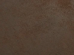 Vente-unique Sofá rinconera panorámico y puf de microfibra aspecto cuero envejecido CHESTERFIELD