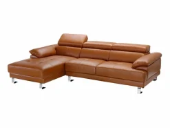 LINEA SOFA Sofá rinconera piel caramelo ángulo izquierdo EXCELSIOR II Camel