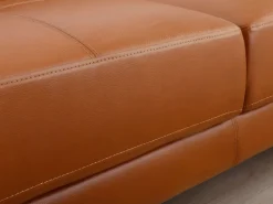 LINEA SOFA Sofá rinconera piel caramelo ángulo izquierdo EXCELSIOR II Camel