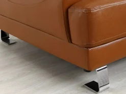 LINEA SOFA Sofá rinconera piel caramelo ángulo izquierdo EXCELSIOR II Camel