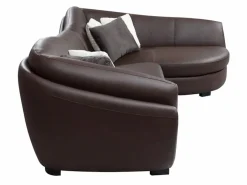 Sale Vente-unique Sofá rinconera piel de búfalo de 5 plazas - Marrón - Ángulo derecho. CAIPI Marru00f3n chocolate