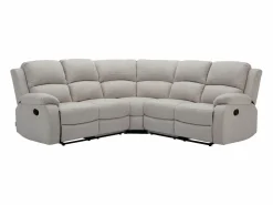 Discount Vente-unique Sofá rinconera reclinable de tela jaspeado color RIETI Beige