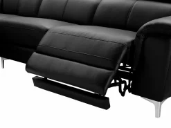 Sale Vente-unique Sofá rinconera relax de piel ángulo izquierdo SITIA Negro