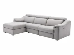 Vente-unique Sofá rinconera relax de tela - - Ángulo izquierdo - PEDRERA