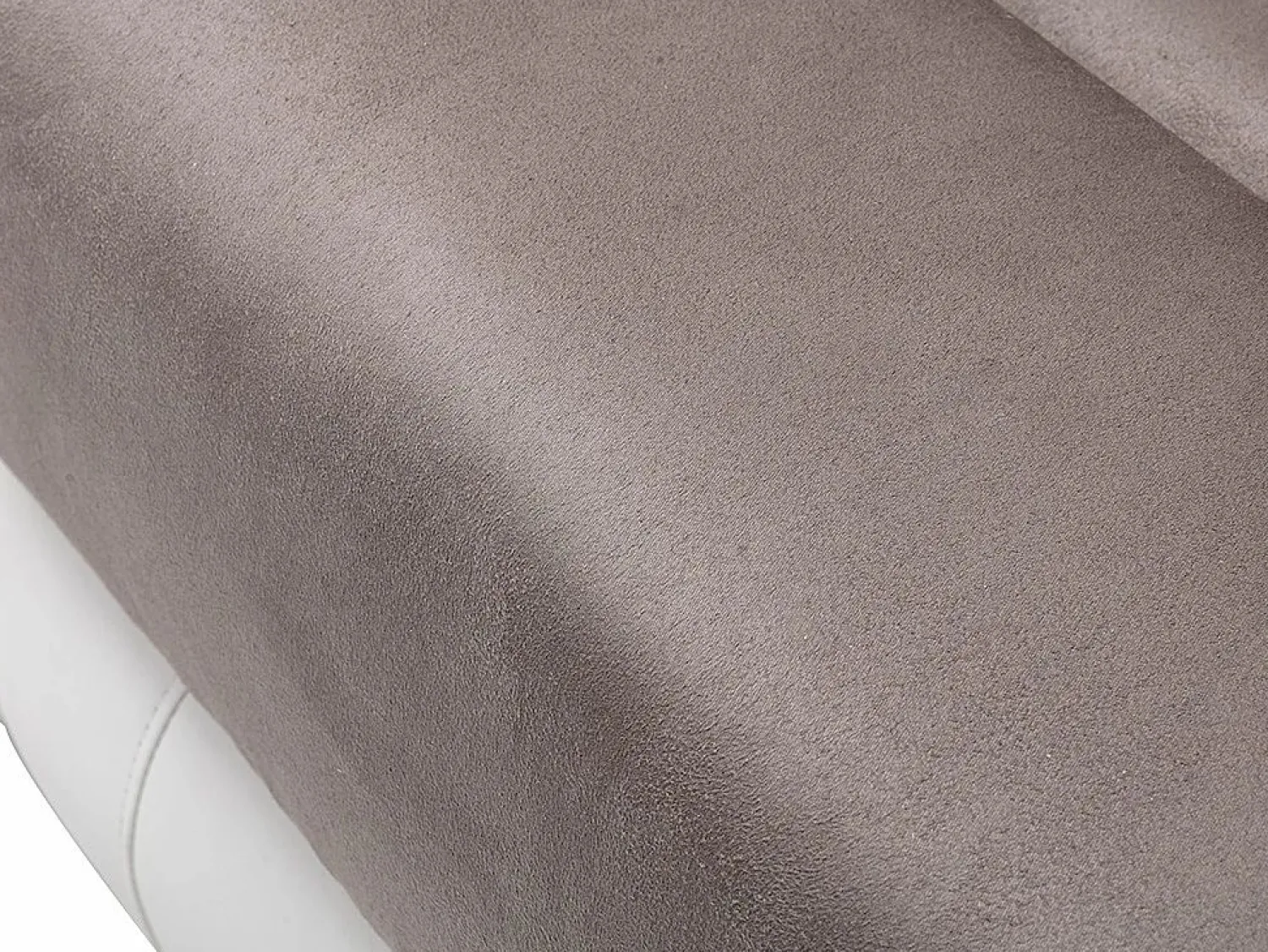 Vente-unique Sofá rinconera relax: manual gris y blanco de microfibra y piel sintética TOLZANO
