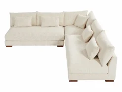 Vente-unique Sofá rinconera reversible de pana SPERONE de Pascal Morabito