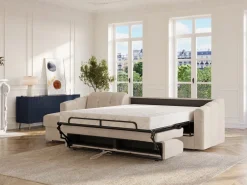Online Sofá rinconera reversible de apertura rápida de tela colchón de 14 cm DARIELO Sofás Y Sillones