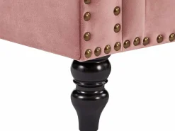 Vente-unique Sofá rinconera reversible de terciopelo capitoné Rojo viejo TURNER
