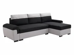Clearance Sofá rinconera reversible de tela y gris claro GABY II Sofá Rinconera