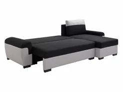 Clearance Sofá rinconera reversible de tela y gris claro GABY II Sofá Rinconera