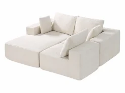 Hot Sofá Seccional Modular SucceBuy en Forma de L con Chaise Longue y Cojín Beige