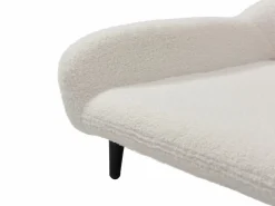 Vente-unique Sofá, sillón, cama para mascotas de tela y madera - L.99 x Alt. .32 cm, blanco ZOLIA