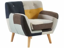 Discount Vente-unique Sofá y sillón SERTI II de 3 plazas en tejido patchwork Multicolor