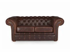 Best Sofa 3+2 plazas chesterfield de piel envejecida CLOTAIRE Conjunto Sofás