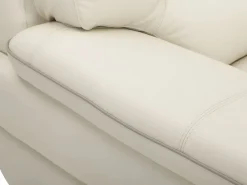 Hot Sofa 3+2+1 plazas de piel color blanco THIBAULT Conjunto Sofá Y Sillón