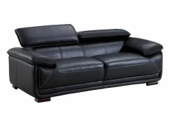 Vente-unique Sofa 3 plazas de piel color MACELO
