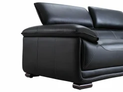 Vente-unique Sofa 3 plazas de piel color MACELO