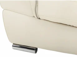 Sale Sofa 3+1 plazas de piel de becerro blanco THIBAULT Conjunto Sofá Y Sillón