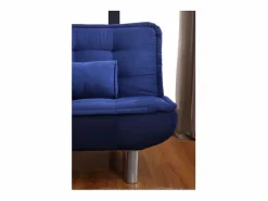 Clearance Vente-unique Sofa cama clic-clac microfibra en color azul MISHAN Azul elu00e9ctrico