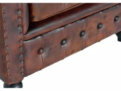Clearance Sofa chester piel natural Sillón De Piel