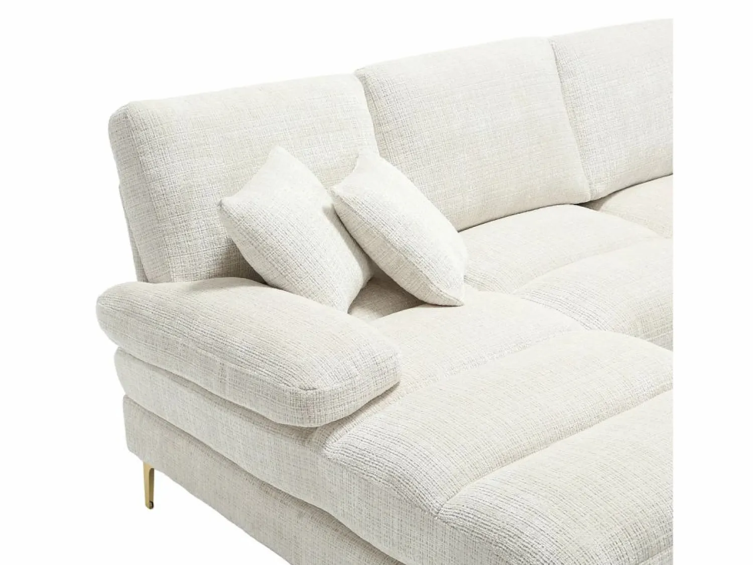 Outlet Sofa en U grande sofa modular moderno apoyo ergonomico chenilla salon Beige